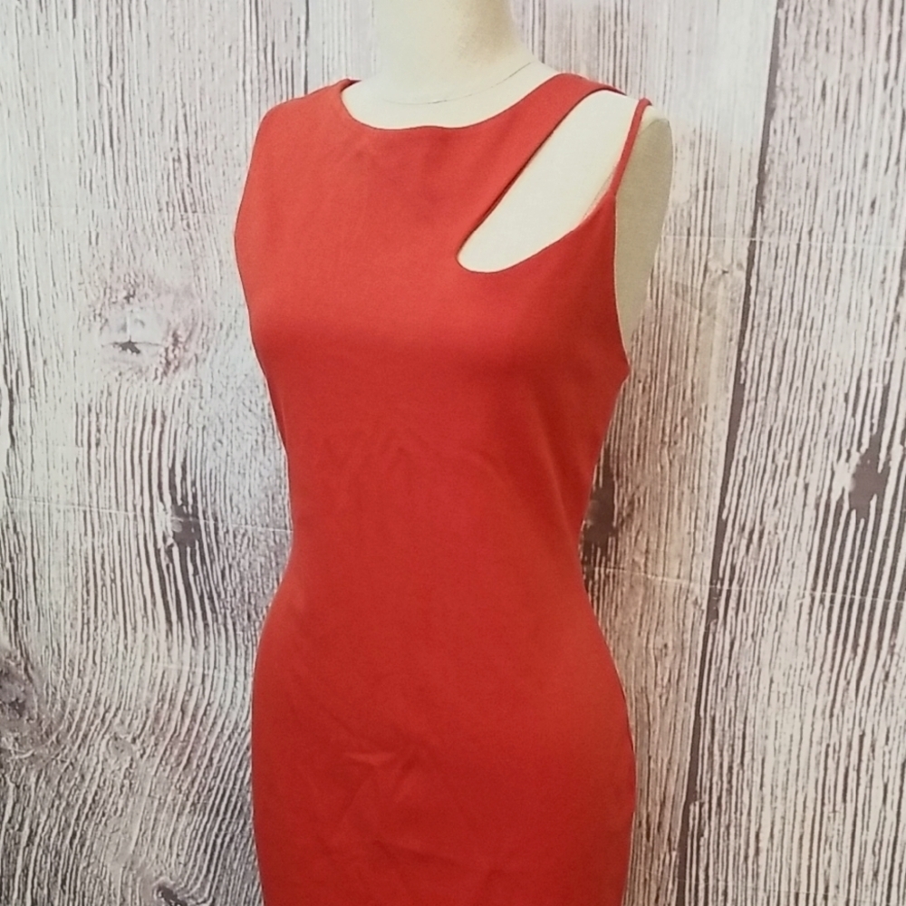 *Fashion Nova Bodycon Coral Red Dress - Size 1X